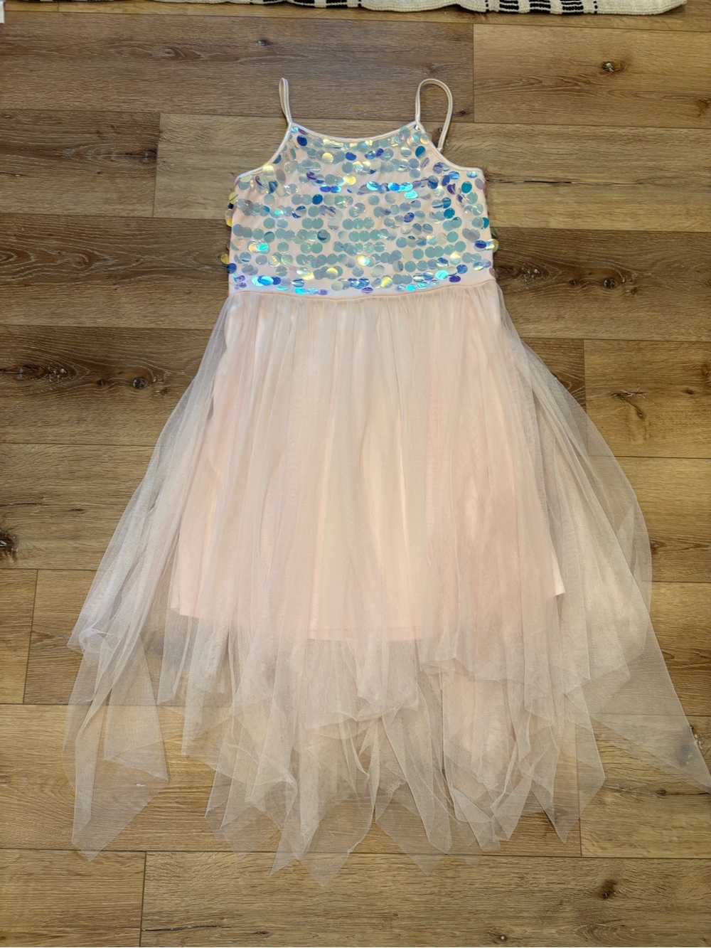 Girls' Cat & Jack Pink Sequin Tulle Dress- Size 18